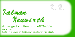 kalman neuwirth business card